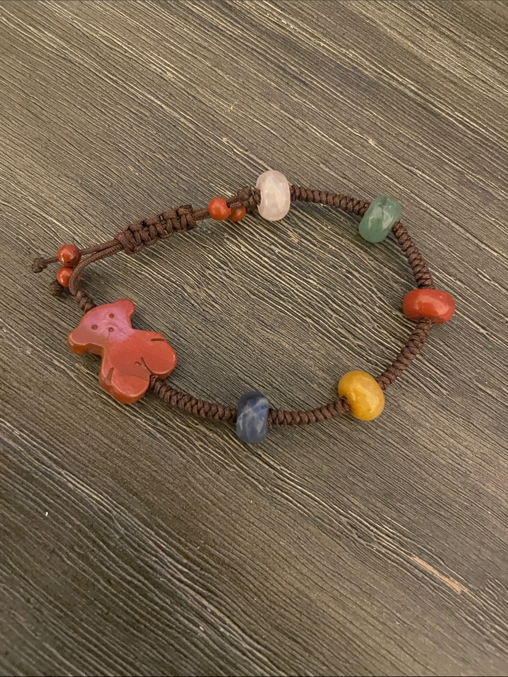 Tous Multicolor Bear Bead Adjustable Bracelet